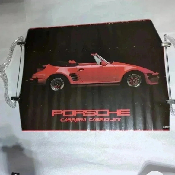 1985 Porsche Carrera Cabriolet slant nose Dick Barbour poster - Picture 1 of 4